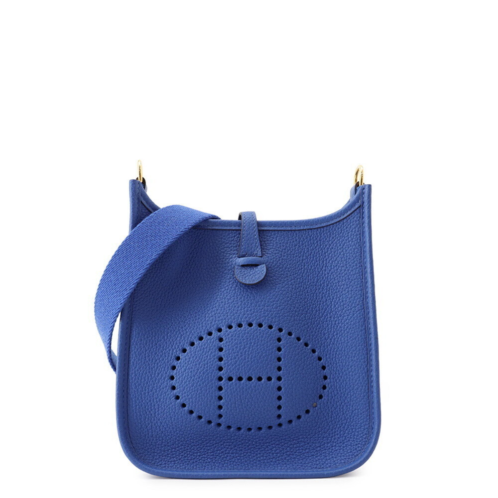 Hermes Evelyne TPM Shoulder Bag, 111cm, Amazon Blue France, Taurillon Clemenc...